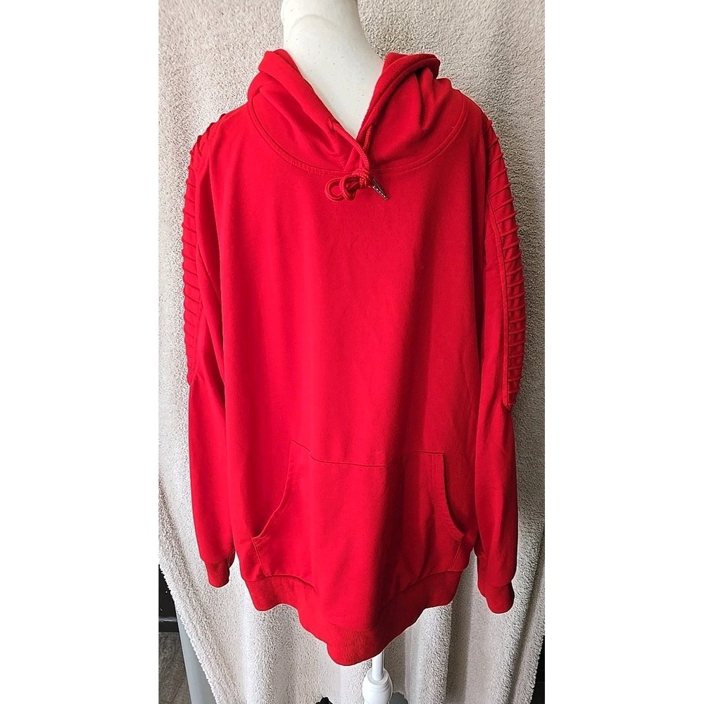 Coofandy Lightweight Gym Athletic Pullover Hooded Sweatshirt Red Men's‎ XXXL